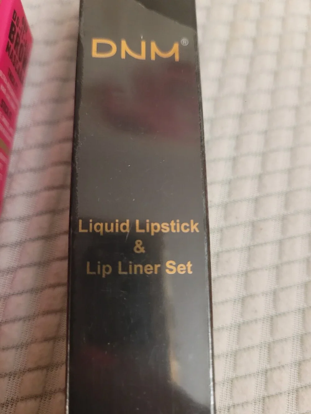 Dnm Lip Duo Red, NYX eyebrow Mascara, And Micro Eyebrow Pencil